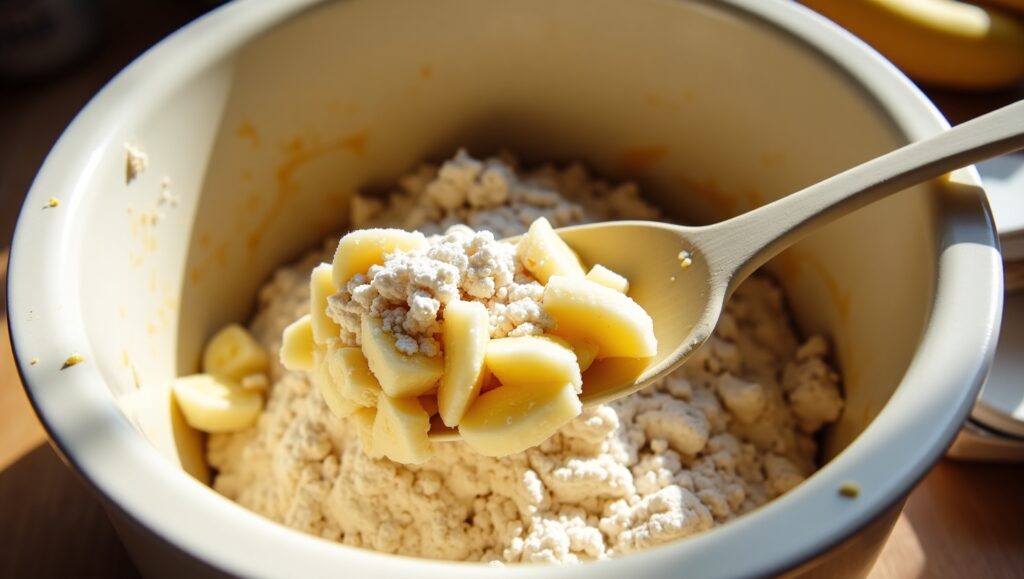 Fresh Banana Cream Cheese Muffins