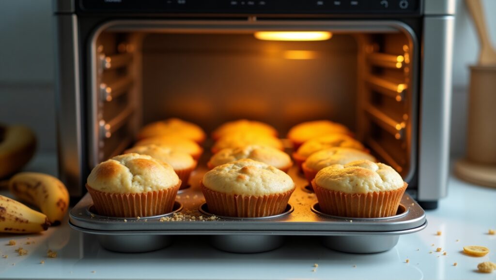 Fresh Banana Cream Cheese Muffins