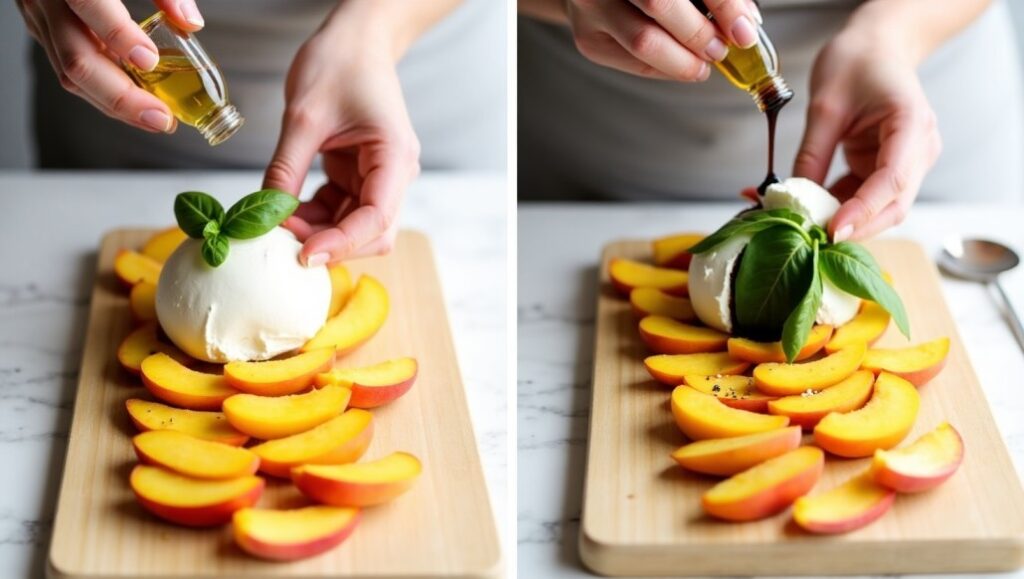 How To Make the Peach Caprese Salad with Burrata