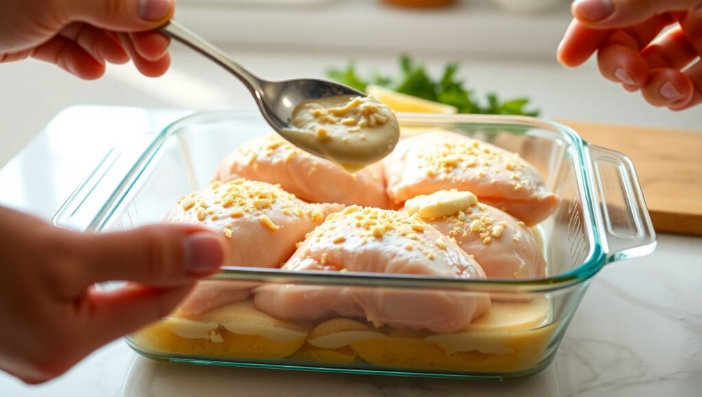 Instructions Garlic Parmesan Chicken Bake