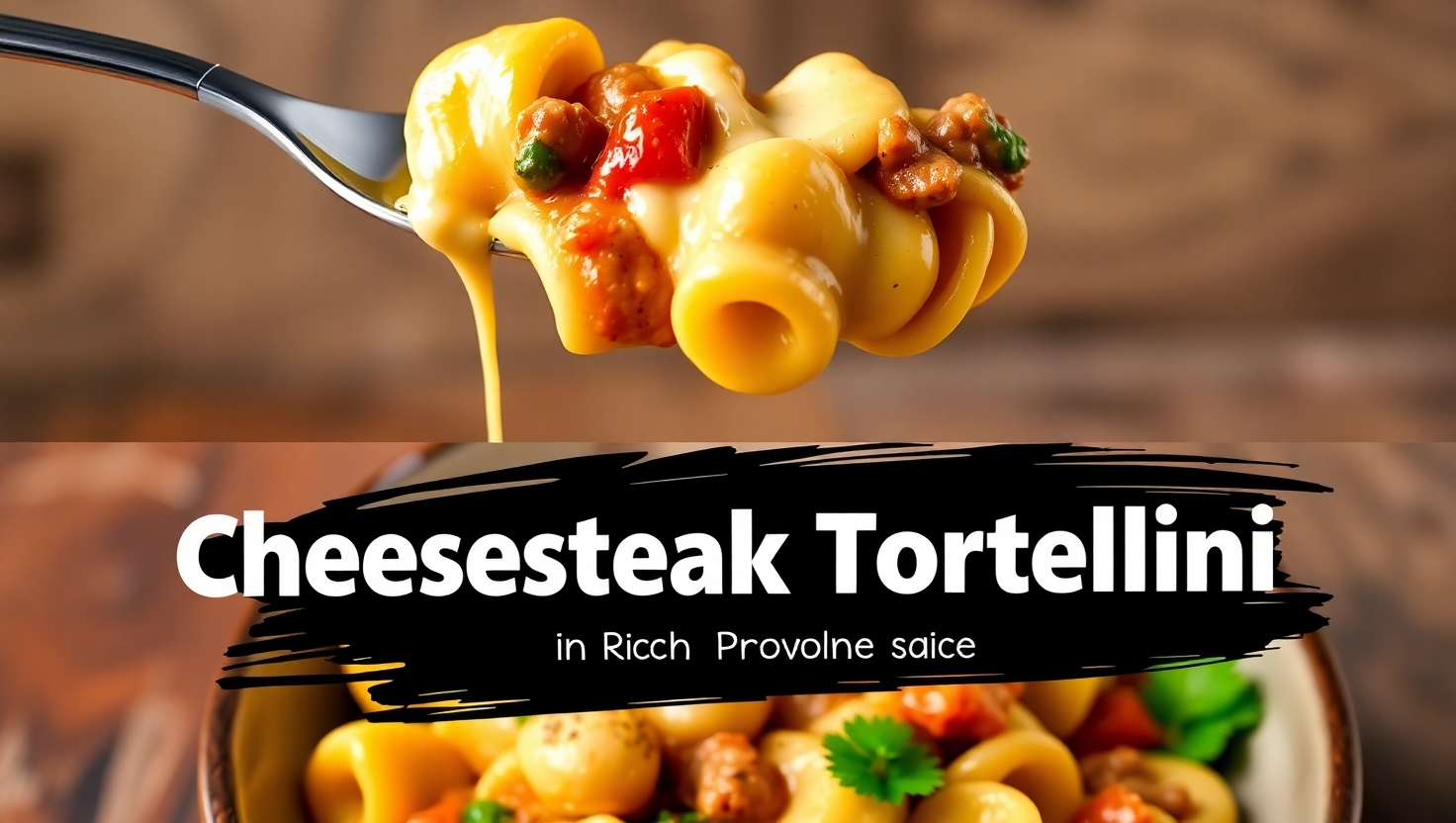 Cheesesteak Tortellini in Rich Provolone Sauce