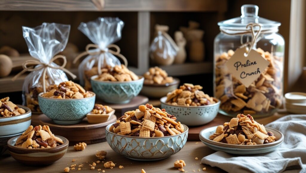 How to Make the Praline Crunch Mix
