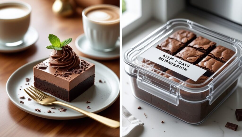 How to Serve and Store Chocolate Mousse Brownies