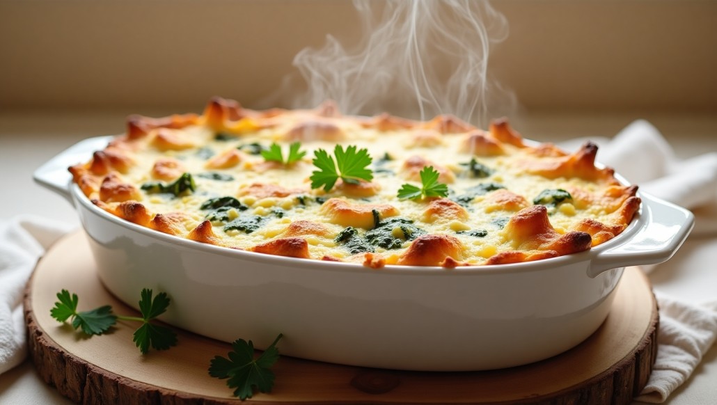 Creamy Chicken Spinach Casserole