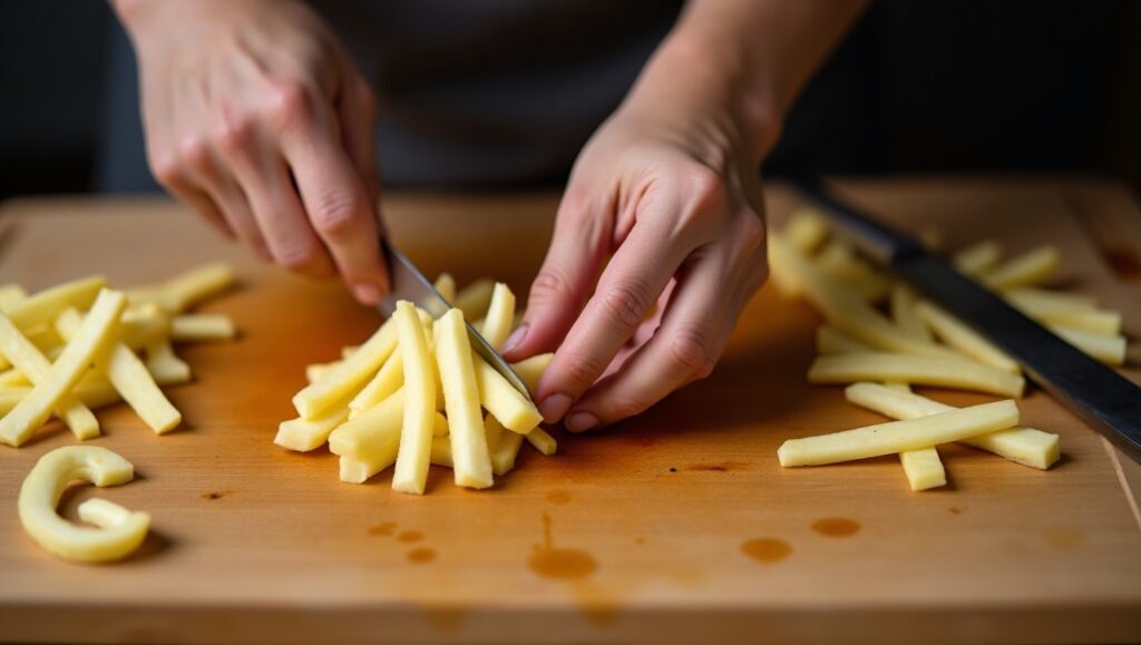 Wash, Peel, and Cut the Potatoes
