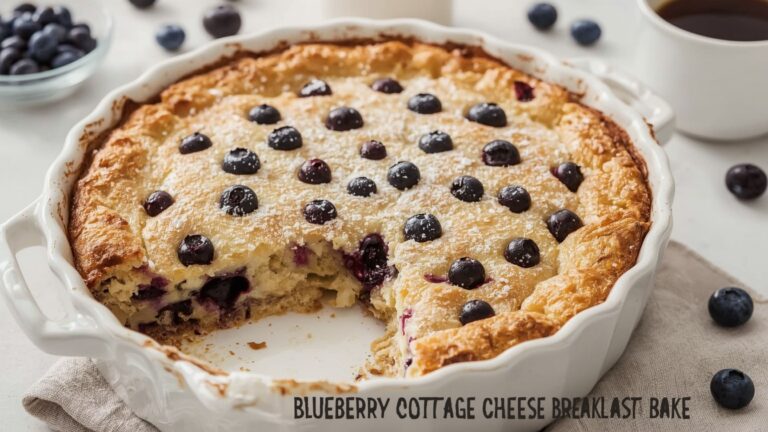 Easy Blueberry Cottage Cheese Breakfast Bake