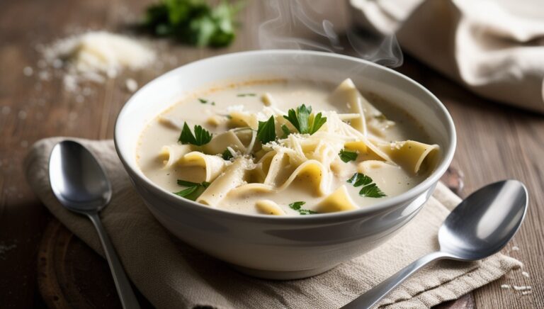 Creamy Alfredo Lasagna Soup