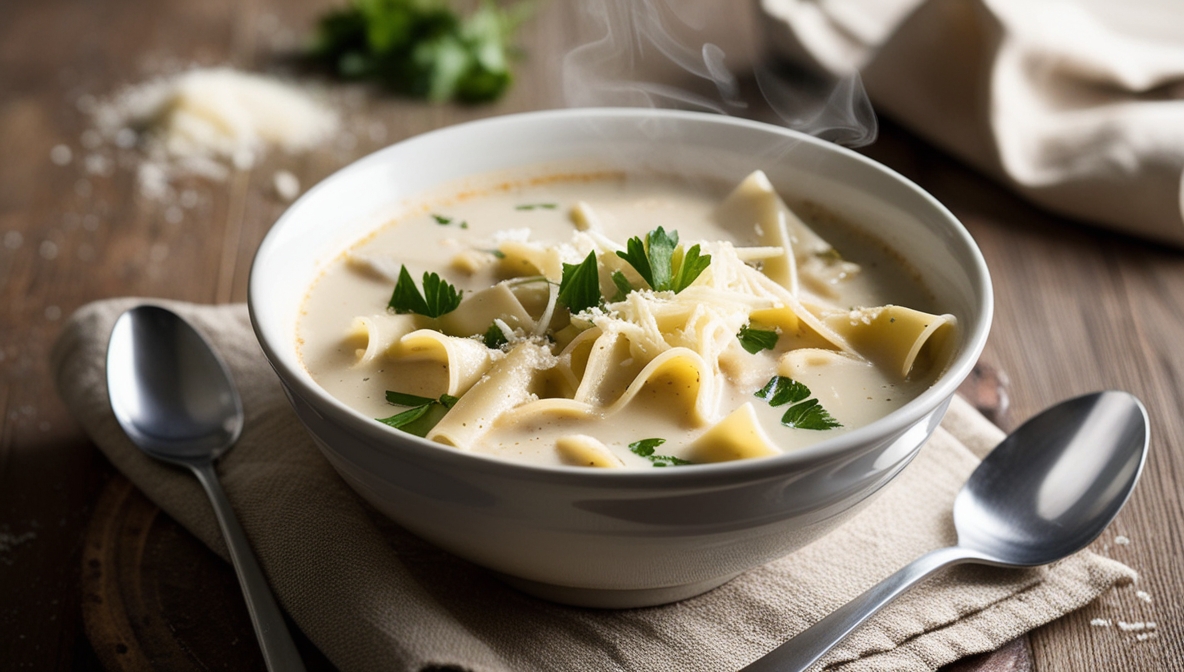 Creamy Alfredo Lasagna Soup