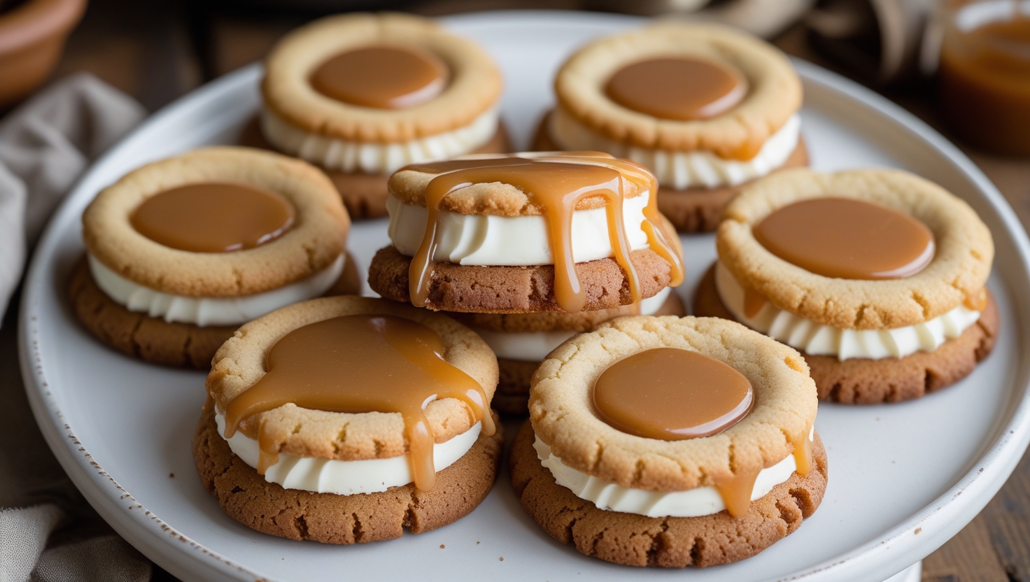 caramel cheesecake cookies