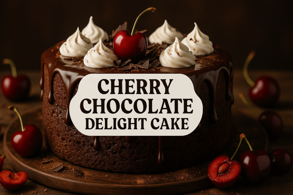 Cherry Chocolate Delight Cake